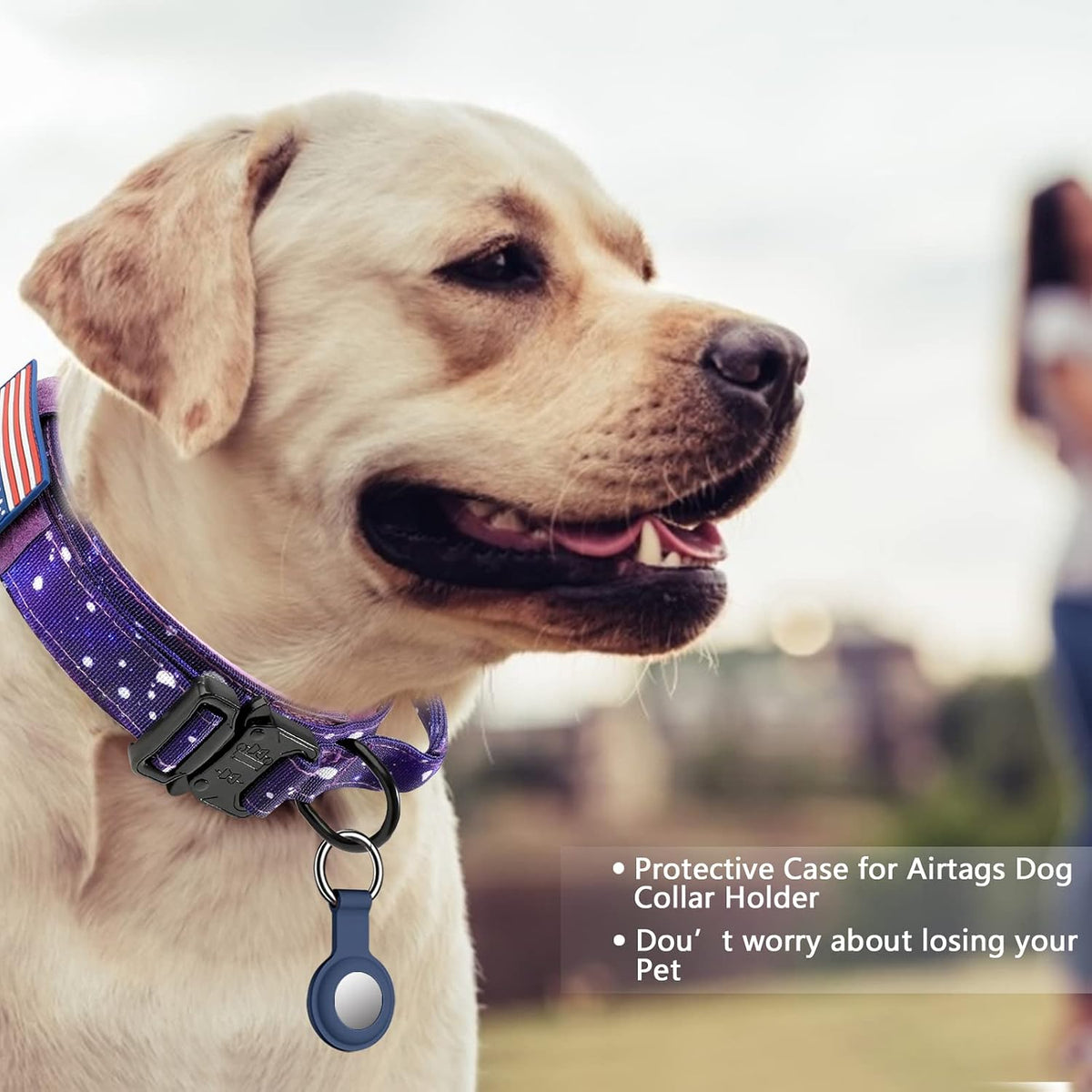 DAGANXI Tactical Dog Collar - Purple sky-SET / XXL - image 2