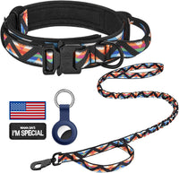 DAGANXI Tactical Dog Collar - Colorful Triangle-SET / XL
