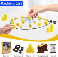 CHORYNLYRA magnetic chess game with 40 yellow stones and adjustable ropes - view 16