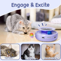 ORSDA 2in1 Interactive Toys for Indoor Cats, Timer Auto On/Off - Periwinkle - image 4
