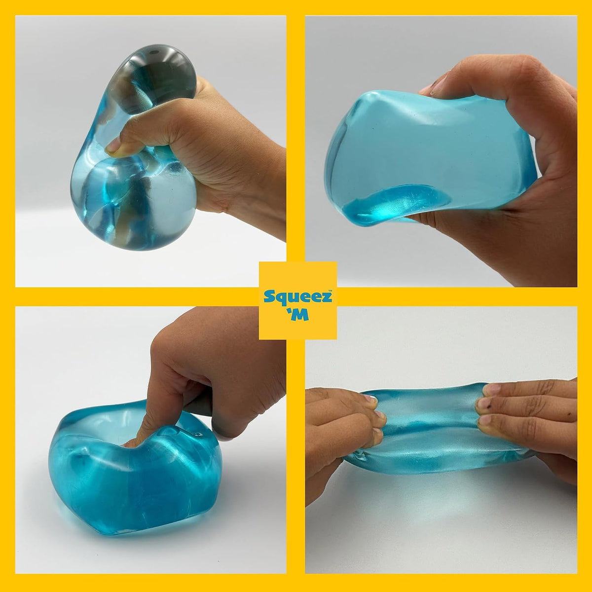 Original BigBlok Premium Stress Cube, Squishy Fidget Toy - Blue & Pink (Pack of 2 Cubes) - image 3