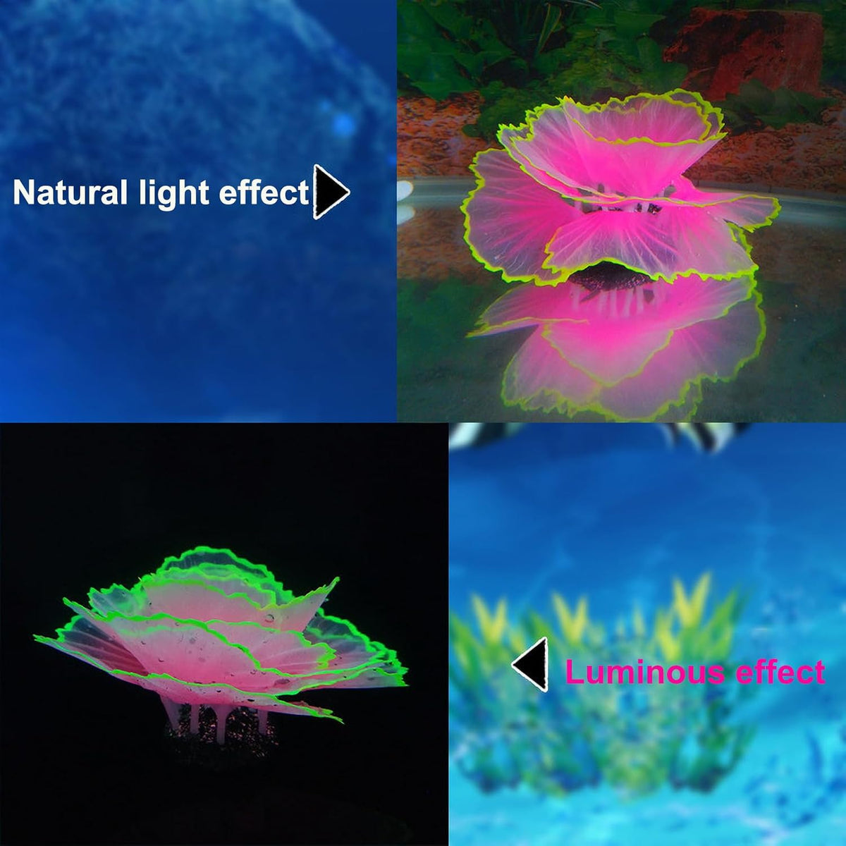Besimple glowing effect artificial coral ornament for aquariums - view 3