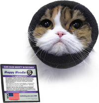 Happy Hoodie The Original Dog & Cat Calming Band for Noise & Anxiety - Extra Small / Black