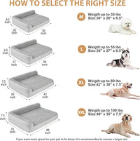 BFPETHOME Orthopedic Dog Beds for Large Dogs-Waterproof Sofa Dog Bed with Removable Washable Cover, Large Pet Bed with Waterproof Lining and Nonskid Bottom, Pet Bed for Dogs