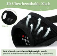 Dog Muzzle, Puppy Soft Mesh Muzzles for Grooming Biting Chewing – Essentials for Dogs - Black / M-(Snout 7¼”-8”) - image 2
