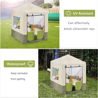 Hadisi black 600D waterproof outdoor kids playhouse cover with zippered front door - view 9