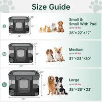Siedihit 31" Dog Playpen, Cat Puppy Pen - Small / Dark Grey with Pad - image 2