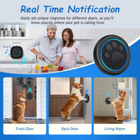 Soft Ring Blk Dog Bells to Go Outside-Dog Door Bell – Essentials for Dogs - 2 Receivers & 1 Bell - image 2