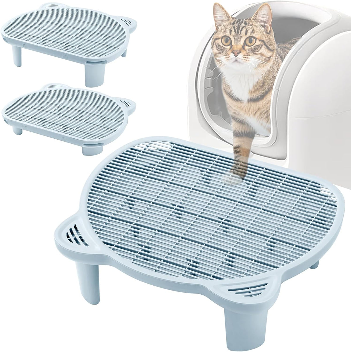 Litter Catching Step for Cat Litter Box - Blue