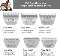 2pcs 4FW Wide Blades for Dog Grooming Blades Compatible with Andis,Oster A5,Wahl km10 Dog Clippers,Size-#4FW, 3/8-Inch Cut Length (9.5mm)(2pcs #4FW)