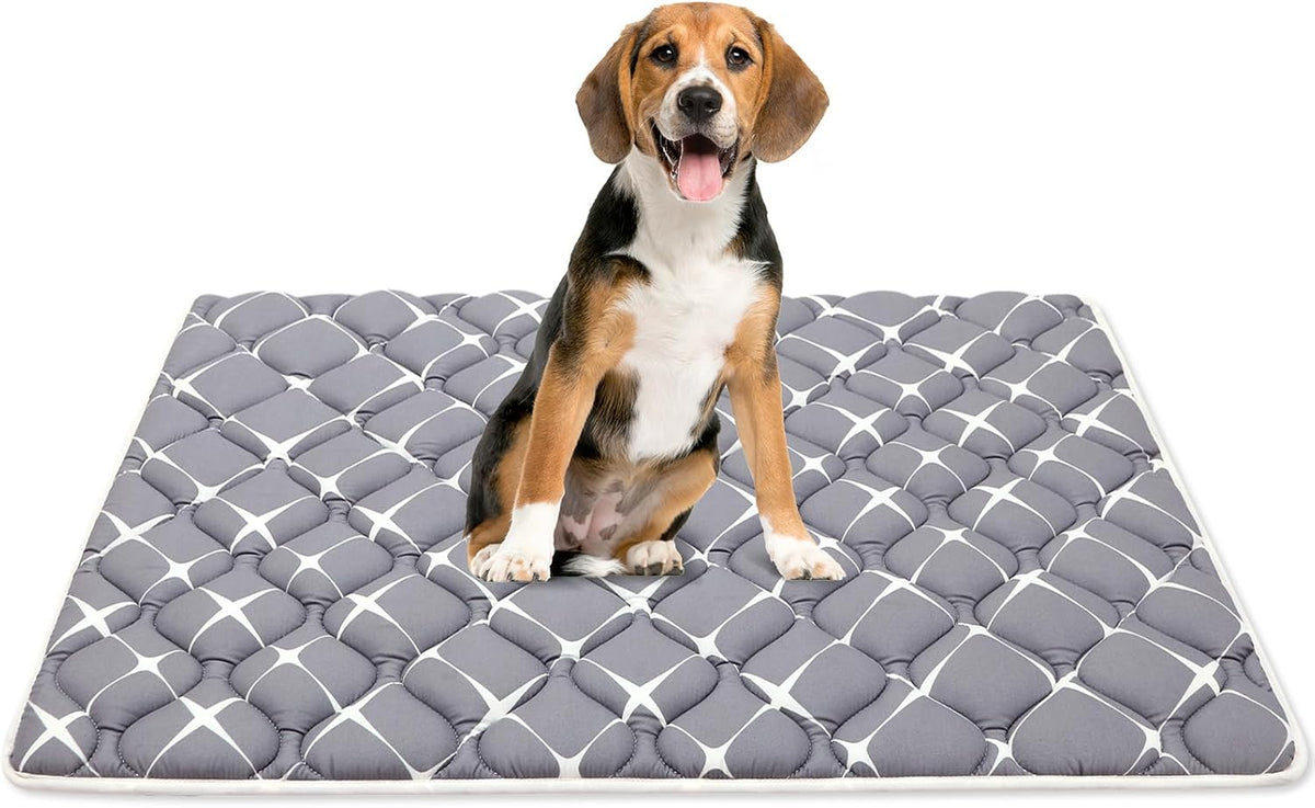 Bubble bear Dog Crate Mat, Ultra Soft - Gray / 36.0"L x 23.0"W