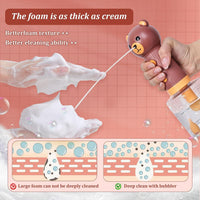 Electric Foaming Shampoo Dispenser for Dog and Cat Bathing - Brown Bear - image 2