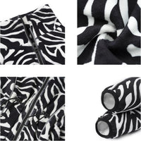 Fleece Dog Coat for Small Medium Dog - Zebra striped / S - image 3