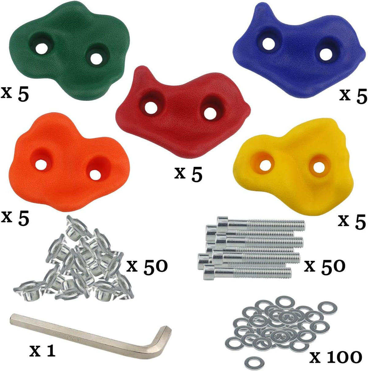 Ogrmar 25 PCS Rock Climbing Holds Set with Mounting Screws - image 3