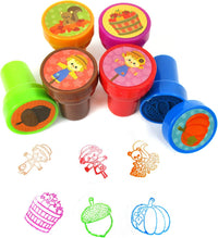 Tiny Mills 24 piece fall stampers for kids, self-inking autumn and Thanksgiving stamps - view 3