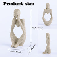 Minimalist Thinker Statue, Fish Tank Decor - Focused Thinking - image 3