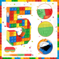 Lemicin 15.75 inch blue pinata stick kit with blindfold, rope and confetti - view 11