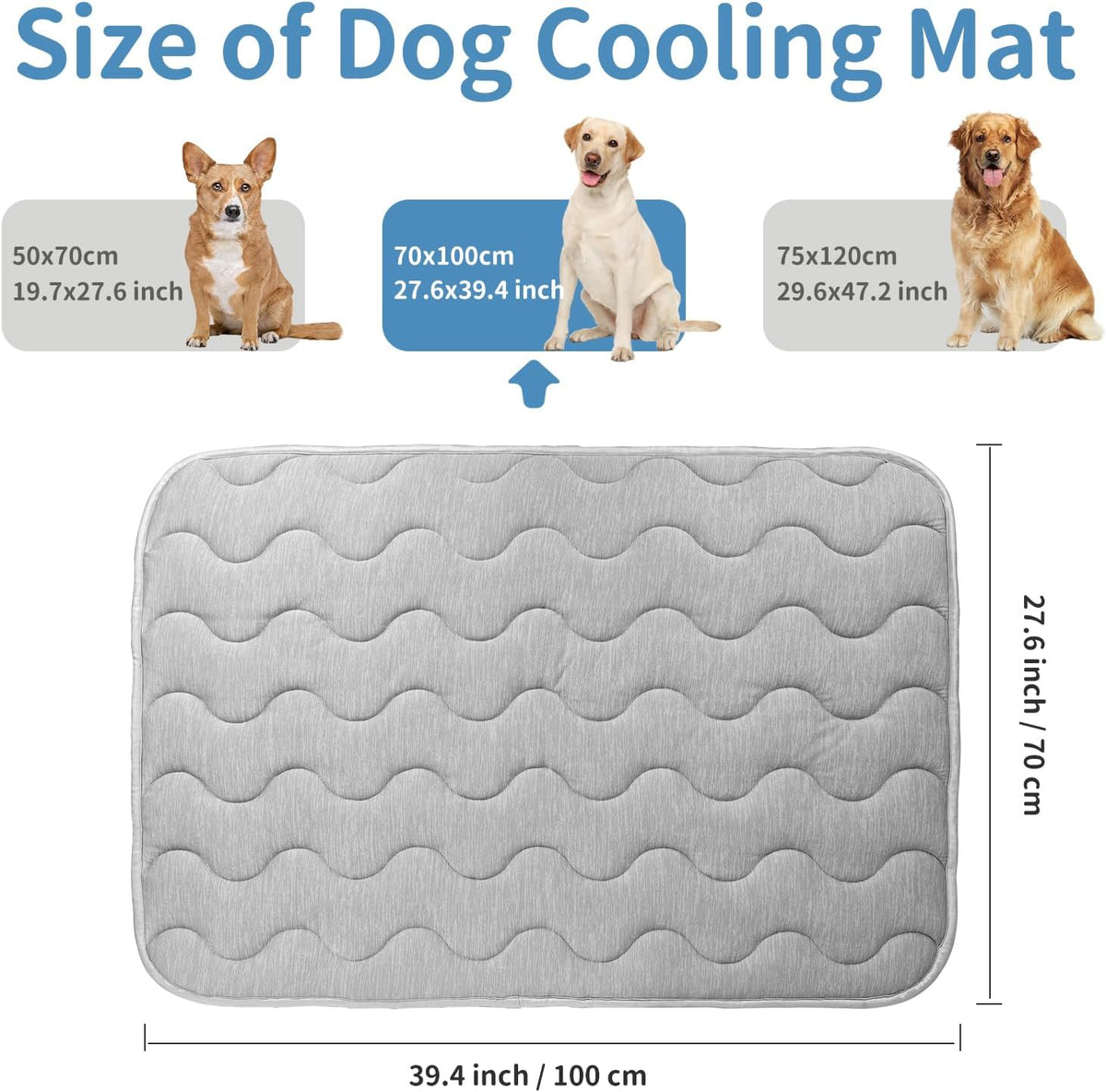 Extra Large Dog Cooling Mat - 100L x 70W cm - image 3