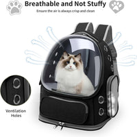 Cat Backpack Carrier for Cats and Small Dogs - Black / Large - image 2