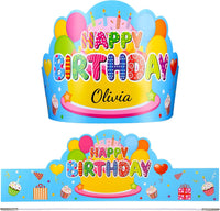 Yunsailing 36 Pcs Birthday Crowns Kids Classroom Party, Pink - Blue