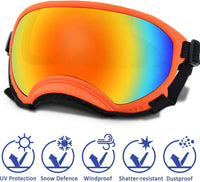 Medium Dog Sunglasses with Adjustable Strap UV Protection - Large size-Orange frame colored lenses - image 2