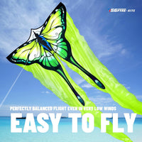 SGftre Tulle Butterfly Pink Kite，Extremely Easy to Fly - Green - image 4