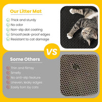 Cat Litter Mat Compact Size 23.6"x14.6" for Small Spaces - Black / 30" x 22" (1 Pack) - image 4