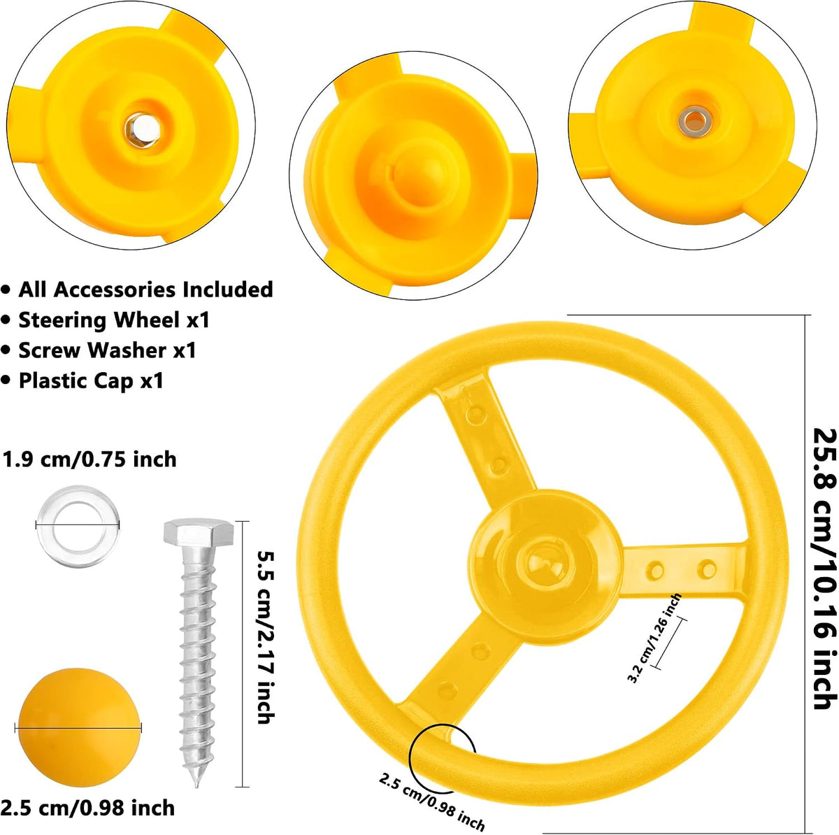 Haconba plastic pirate ship steering wheels for playsets in blue and red with mounting hardware - view 19