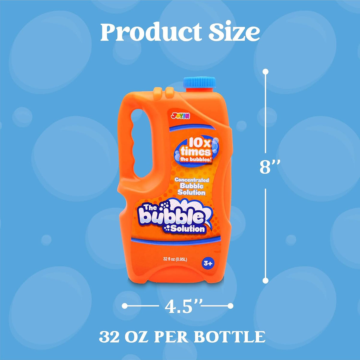 JOYIN 2 Bottles Bubbles Refill Solutions 64 oz - Orange+blue / 64 Ounce - image 4