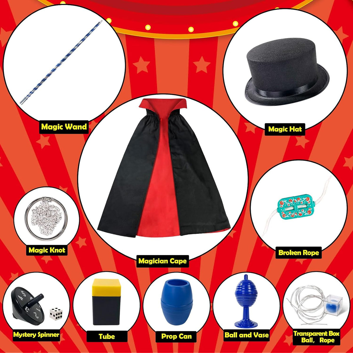 Heyzeibo magic kit for kids with beginner magician props and picture instruction manual - view 4