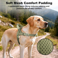 No pull dog harness with back handle, front clip and reflective stitching - view 4