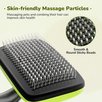 Pecute Skin Friendly Self-Cleaning Slicker Brush for Dog & Cat - Large / Green - image 4
