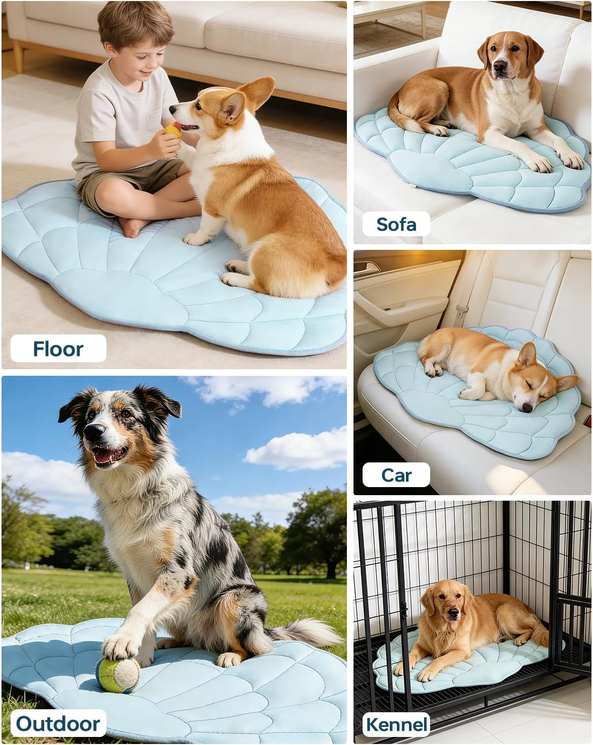 BG-BABYGO Dog Cooling Mat - Blue / Large - image 4