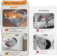 Extra Large Dog Bed-Orthopedic Waterproof XL Dog Bed for XLarge Extra Big Dogs - Foam Couch Sofa Washable with Removable Cover-Purple