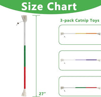 3pcs Safe Cat Rope Toy,Teeth Clean Toy for Cat, Cat Chew Toys for Indoor Cat,Kitten Interactive Toys