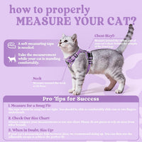 rabbitgoo Cat Harness and Leash Set, Escape Proof Vest - M / Purr-ple Daisy - image 2