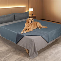 Ameritex Pet Bed Blanket Reversible 100% Waterproof Velvet Super Soft - 40x60 Inches / Blue+navyblue - image 3