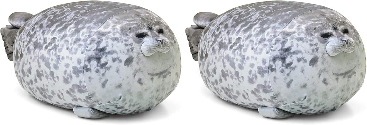 MerryXD Chubby Blob Seal Pillow - Grey / Large (Pack of 2)
