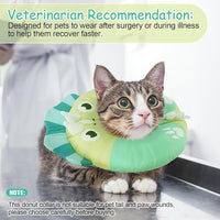 BEAUTYZOO Cat Cone Collar - Adjustable, Soft, Protective Donut Collar for Cats & Kittens, Alternative to Plastic Cones, Stops Licking After Surgery