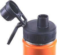 DRINCO Stainless Steel Water Bottle Spout Lid Vacuum Insulated Double Wall Water Bottle Wide Mouth (40oz 32oz 22oz 18oz 14oz) Leak Proof Keep Cold Sport Camping Hiking (22 oz, 22oz Orange)