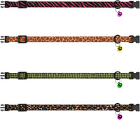 4PCS Breakaway Cat Collars with Bell - Animal Print - image 2