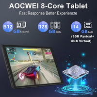 AOCWEI 10 inch kids tablet in cyan drop-proof EVA case with stand - view 5