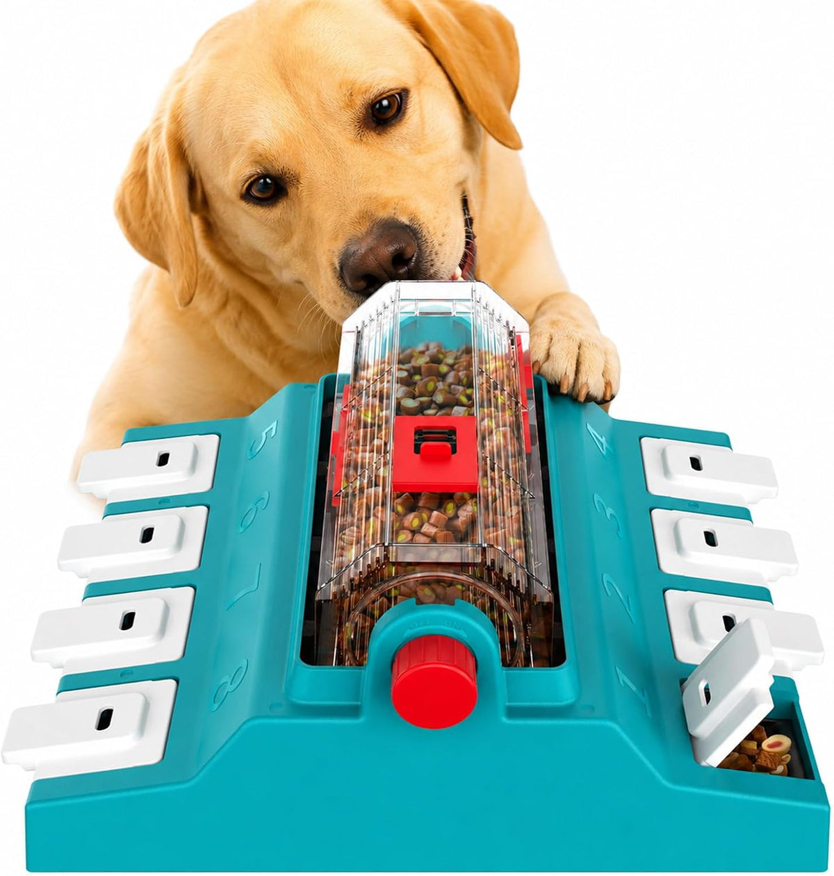 2-Level Dog Puzzle Toy Rotating Treat Dispenser for Small/Medium Dogs – Essentials for Dogs - Extra Large / Matisse green