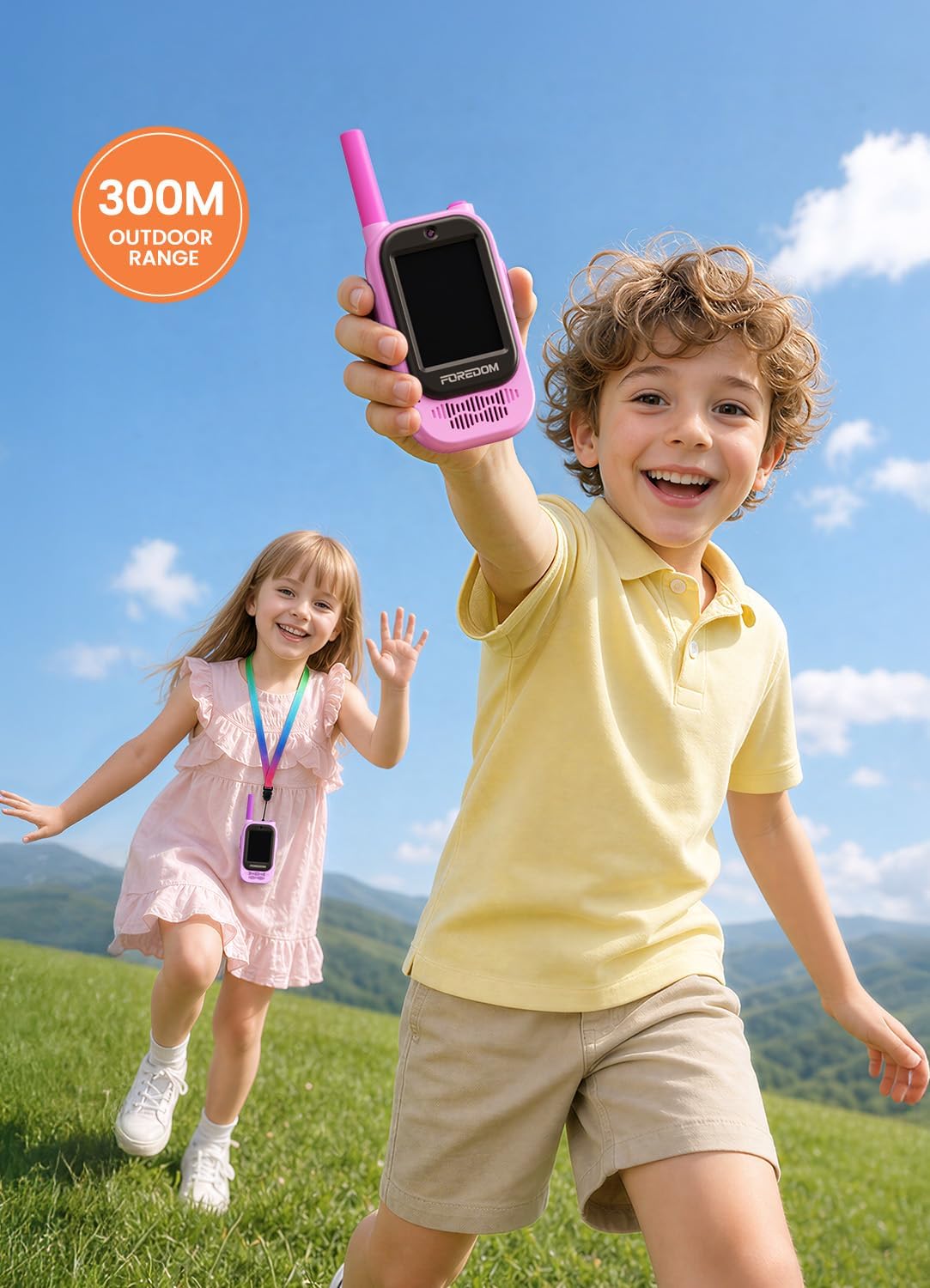 FOREDOM video walkie talkies for kids with HD screens, 2-pack - view 10