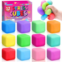 VISCOO 12 Pack Slow Rising Stress Cube - 1.4 in 12 Packs - 12 Colors