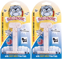 Bullibone Nylon Dog Chew Toy for Aggressive Chewers - Bacon / Small - 2 Pack