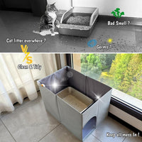 Extra Large Cat Litter Box Enclosure - 4-Walls with Pet Door - image 2