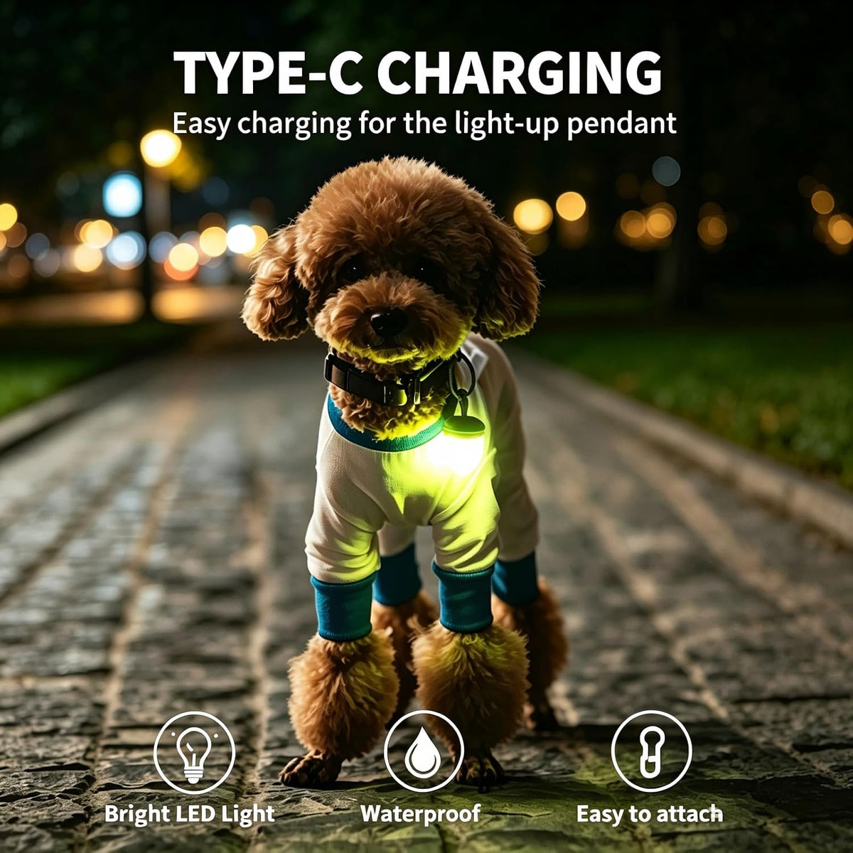 LaRoo Dog Lights, Led Collar Lights for Nighttime Walking - Yellow-C - image 3