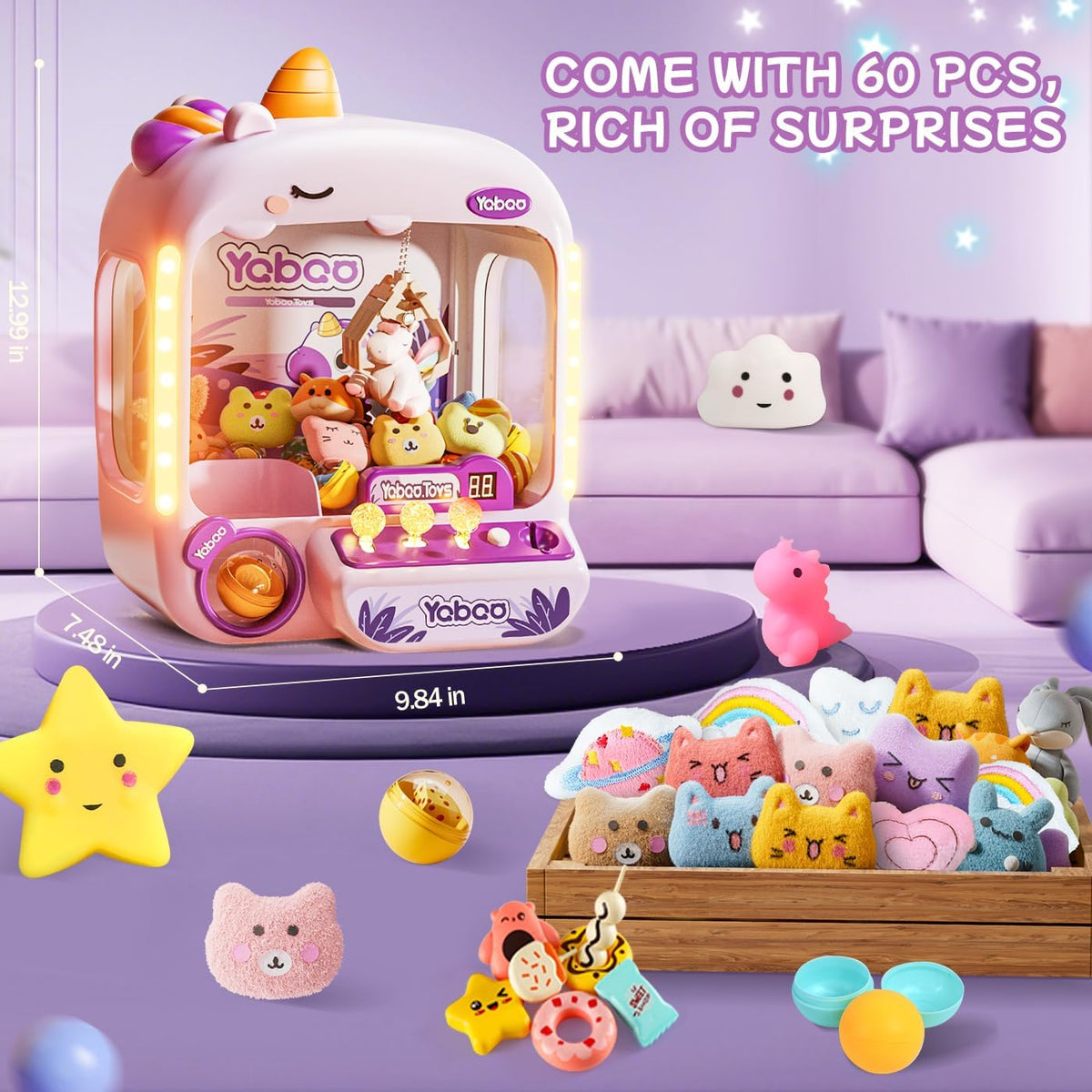 Claw Machine for Kids Girl - Pink Claw Machine - image 3