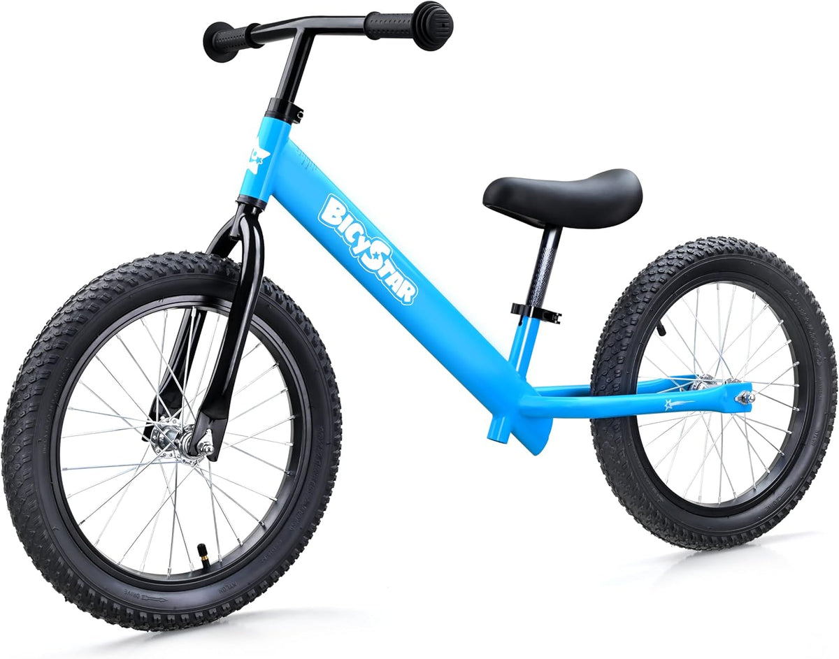 bicystar 16 inch balance bike for kids 5-8 with air rubber tires - view 3
